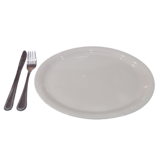 Plato de loza blanco top