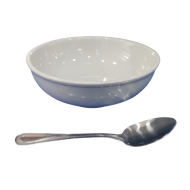 Plato de loza sopero blanco 35 onz
