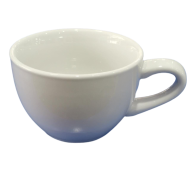 Taza de loza redonda de 8 oz blanco