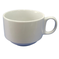 TAZA DE LOZA APILABLE DE 6.5 OZ BLANCO RADFORD