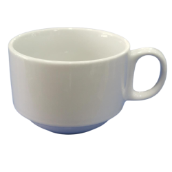 TAZA DE LOZA APILABLE DE 6.5 OZ BLANCO RADFORD