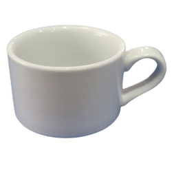 TAZA DE LOZA APILABLE DE 6 OZ BLANCO RADFORD