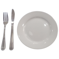 Plato de loza redondo blanco orilla ancha 7.5" blanco (19.05 cm)