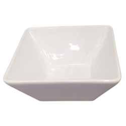 Plato de loza sopero cuadrado blanco 5.5" - 20 onz