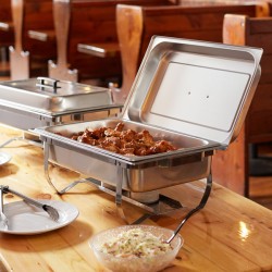 Bufetera de acero inoxidable 8 qt.