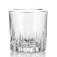 VASO DE VIDRIO ROQUERO CON DECORACION