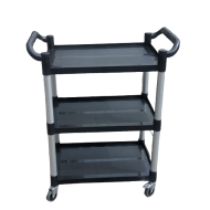CARRITO DE SERVICIO PLASTICO NEGRO GP