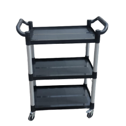 CARRITO DE SERVICIO PLASTICO NEGRO GP
