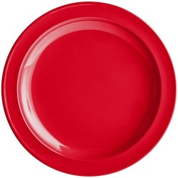 Plato de melamina redondo de 9 ROJO