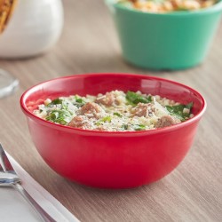 Plato de melamina sopero de 15 oz Rojo