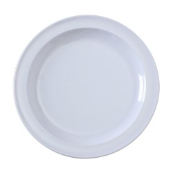 Plato de melamina redondo de 7" BLANCO