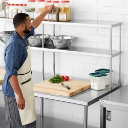 Repisa doble para mesa de trabajo 12" x 48"