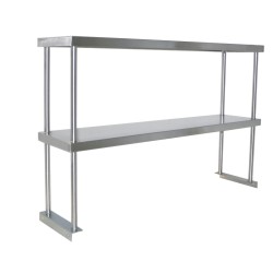 Repisa doble para mesa de trabajo 12" x 48"
