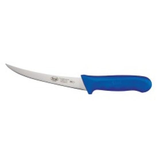 Cuchillo deshuezador curvo de 6" azul