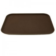 Azafate antideslizante rectangular 14”x18” cafe