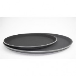 Azafate antideslizante redondo 16" café