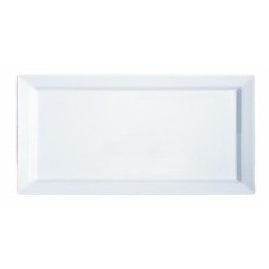 Plato de melamina rectangular 18x11 blanco get