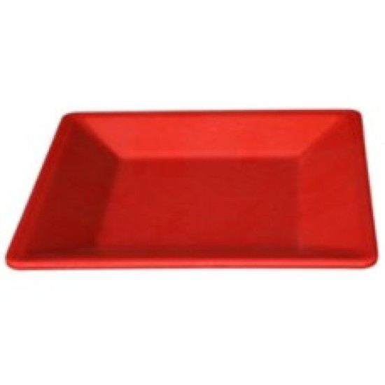 Plato de melamina cuadrado rojo 10 31/4" x 10 1/4"